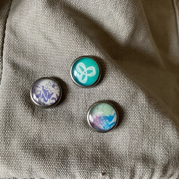 TNA Vintage Grey Bomber Jacket Teal Tie Dye Lining - Picture 10 of 11